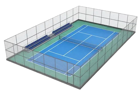 مدل سه بعدی زمین تنیس هاردکورت